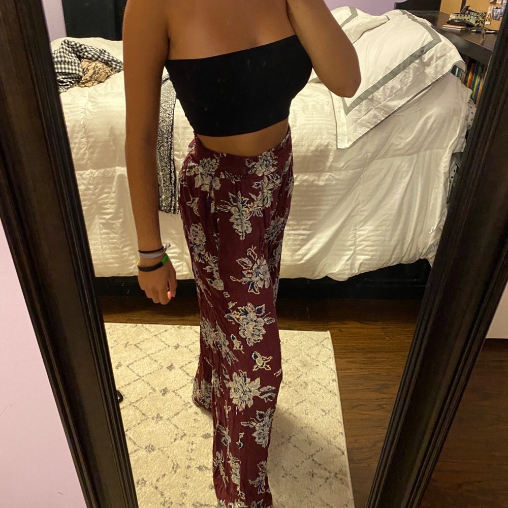 Flowy floral pants